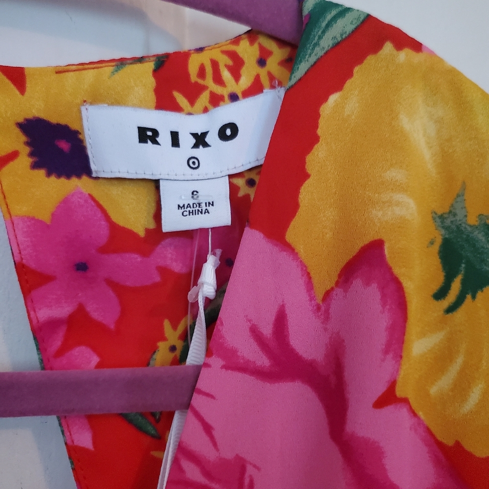 Rixo x Target Red Floral Samba Dress - Picture 5 of 11